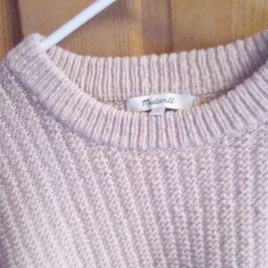 Madewell Women's Ribbed Crew Neck Sweater - Light Beige